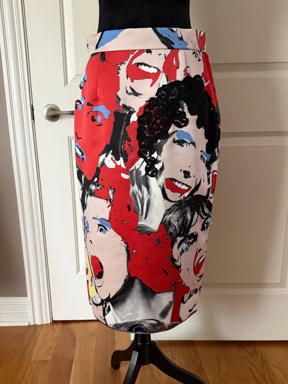 Marc Jacobs Pop Art Pencil Skirt in Red, White & Blue